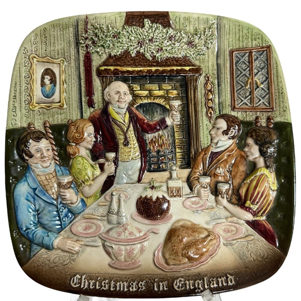 VTG 1972 First Edition Beswick Royal Doulton Christmas In England Art Wall Plate